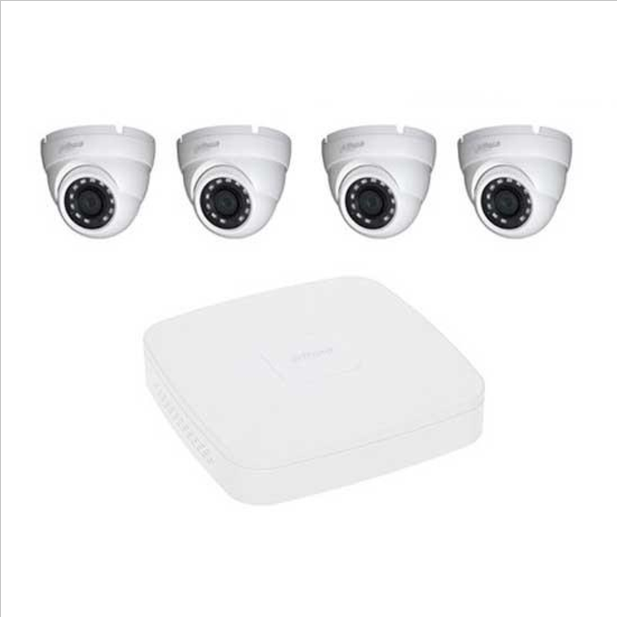 KIT VIDEOSORVEGLIANZA DAHUA HD @720P XVR 4CH + 4 CCTV  