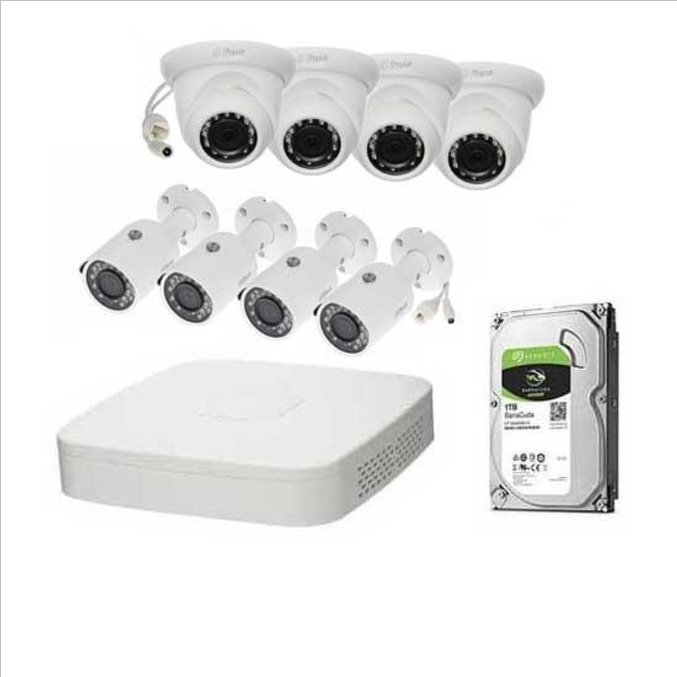 KIT VIDEOSORVEGLIANZA IP DAHUA 8