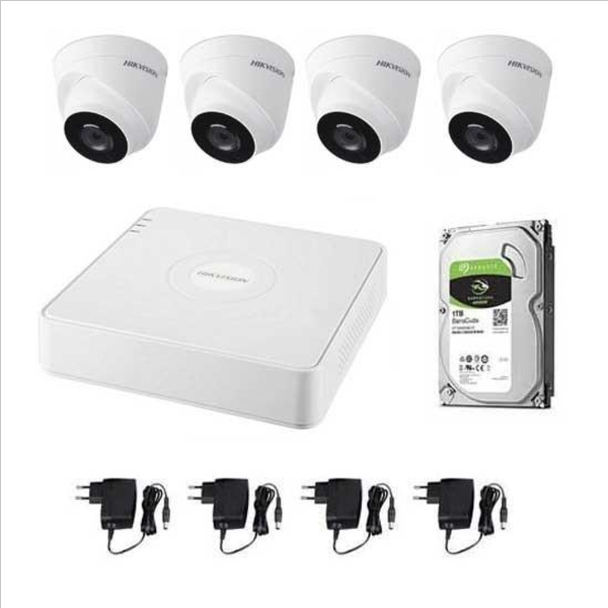 KIT VIDEOSORVEGLIANZA HIKVISION CON DVR TURBO HD @1080P 4  