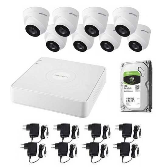 KIT VIDEOSORVEGLIANZA HIKVISION CON DVR TURBO HD @1080P  8