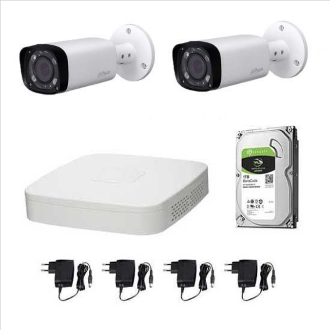KIT VIDEOSORVEGLIANZA DAHUA HD@1080P XVR 4CH 2